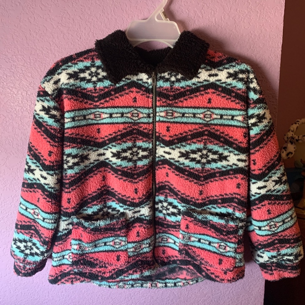 Soft pink native themed jacket